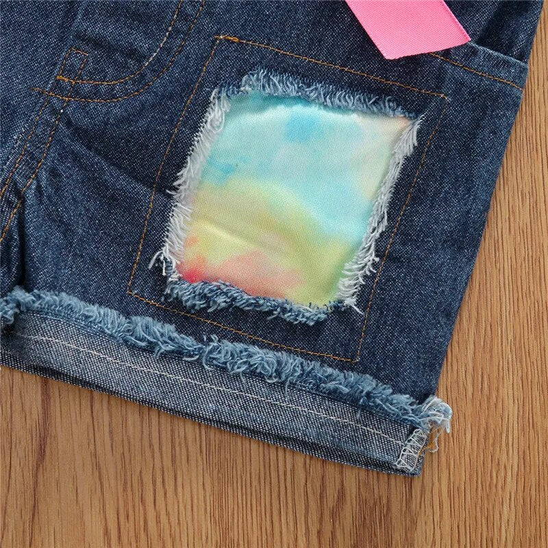 Colorful Ruffles Sleeve Set