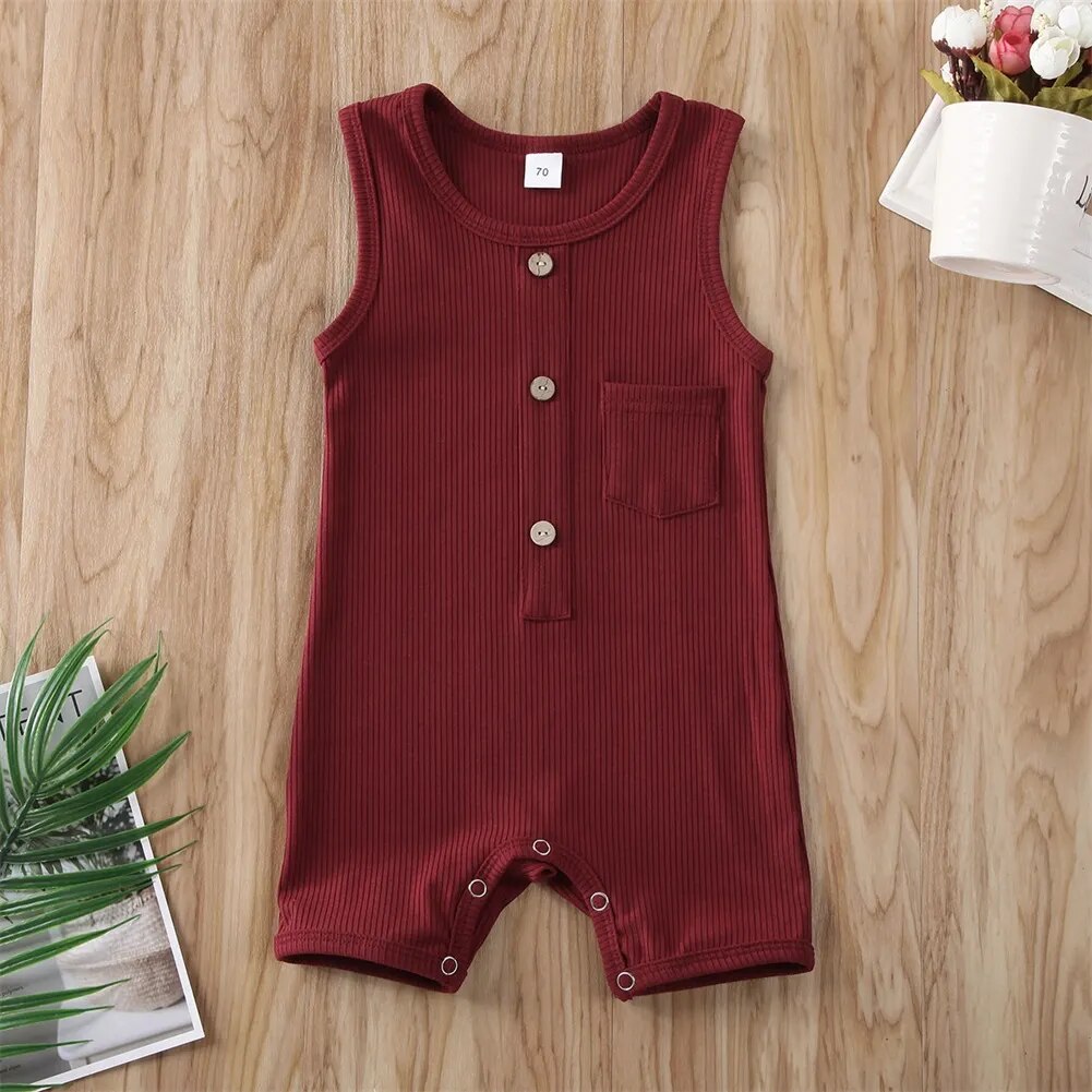 Sleeveless Solid Playsuit