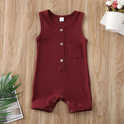 Sleeveless Solid Playsuit