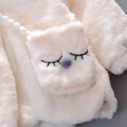 Cute Rabbit Ears Plush Coat