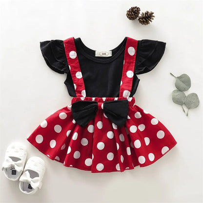Short Sleeve Polka Dot Dress