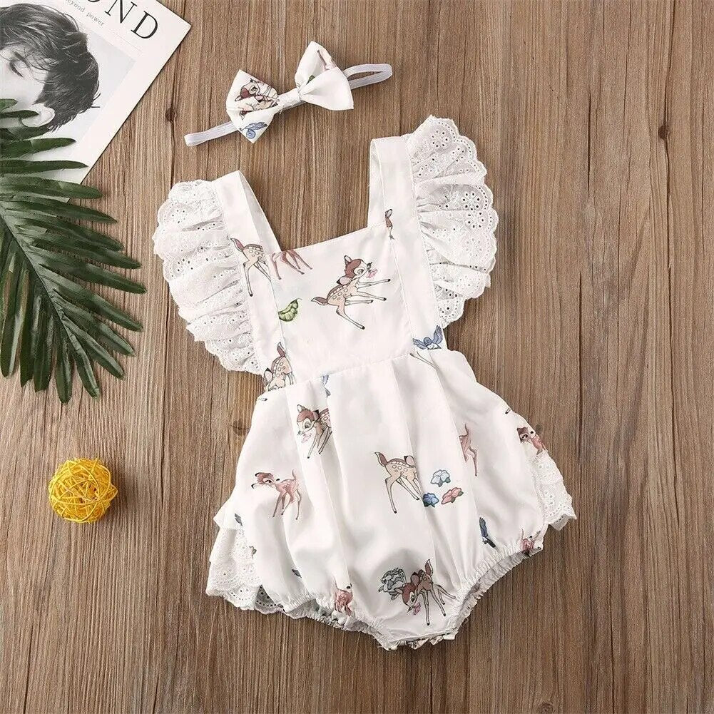 Deer Print Romper