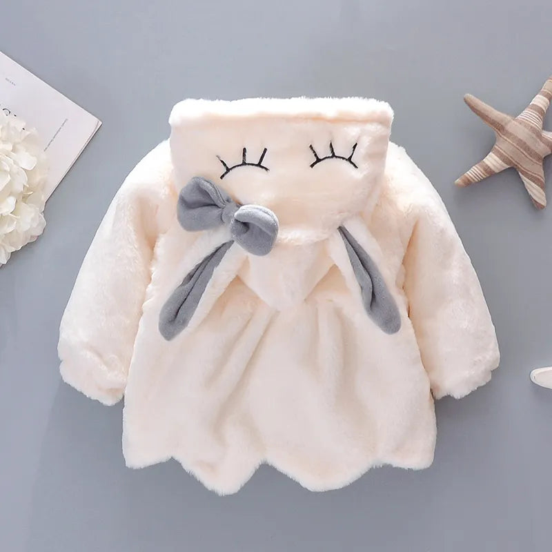 Cute Rabbit Ears Plush Coat