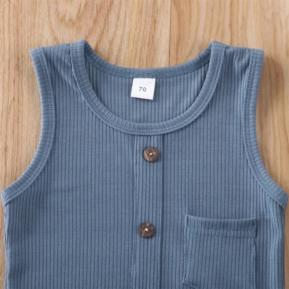 Sleeveless Solid Playsuit