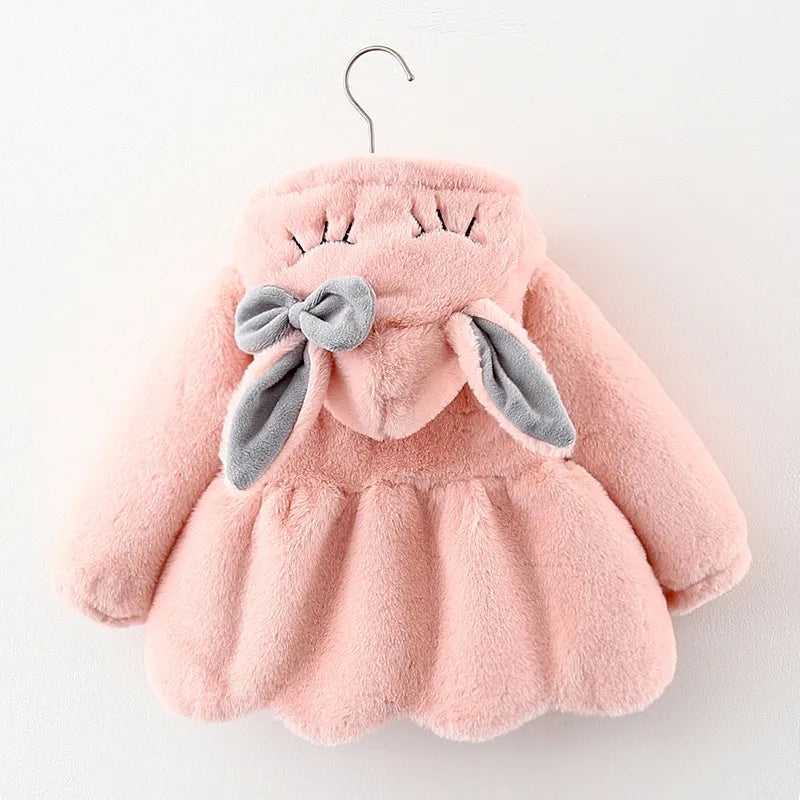 Cute Rabbit Ears Plush Coat