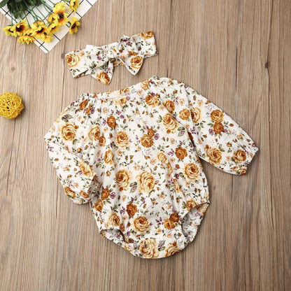 Long Sleeve Floral Romper