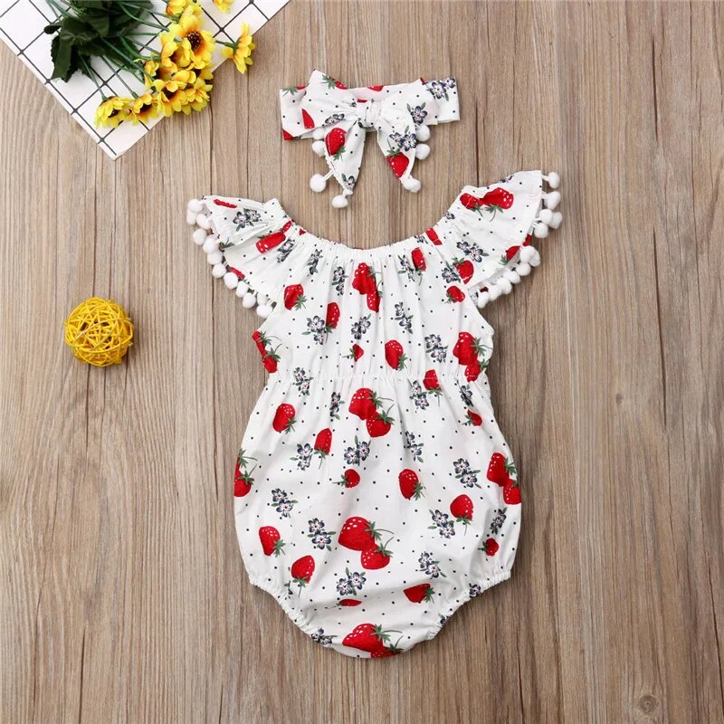 Strawberry Print Bodysuit