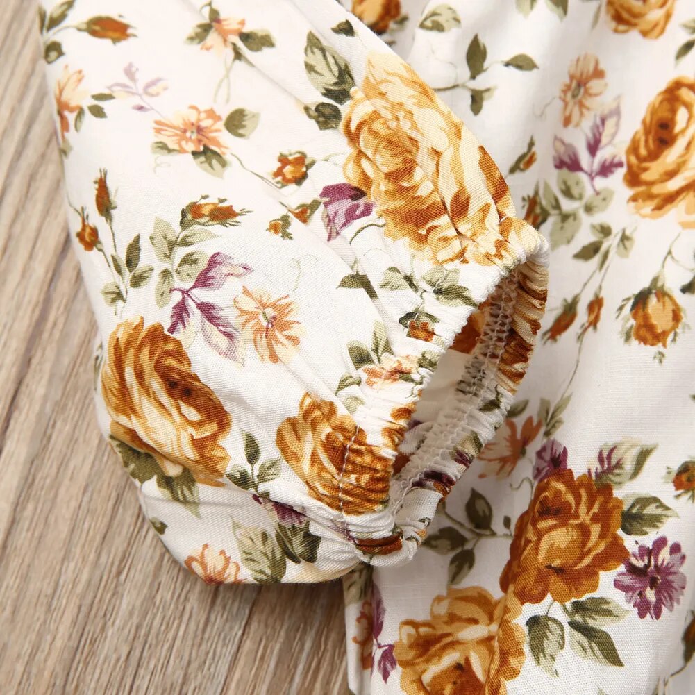 Long Sleeve Floral Romper