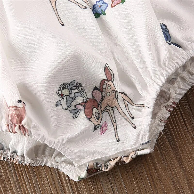 Deer Print Romper