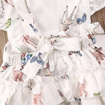 Deer Print Romper