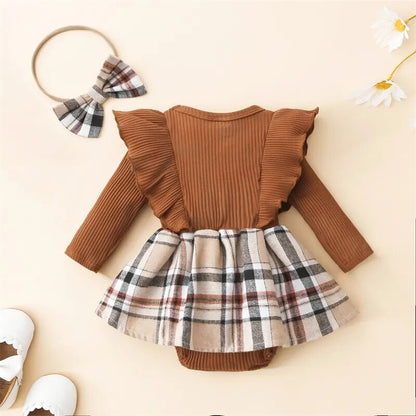 Plaid Rib Knit Dress