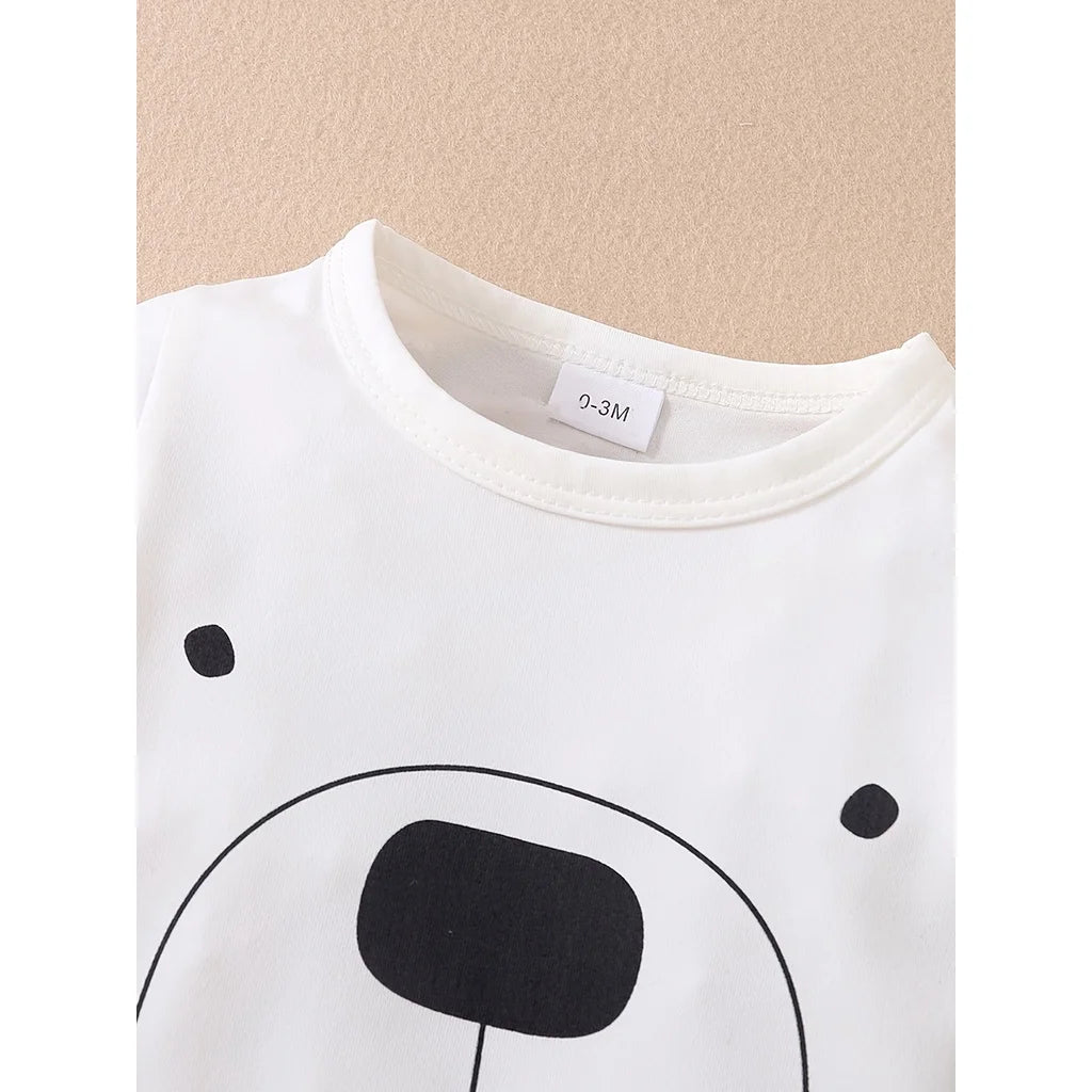 Cute Bear Short Sleeves Romper