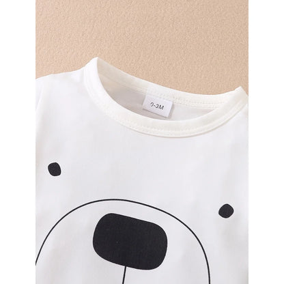 Cute Bear Short Sleeves Romper