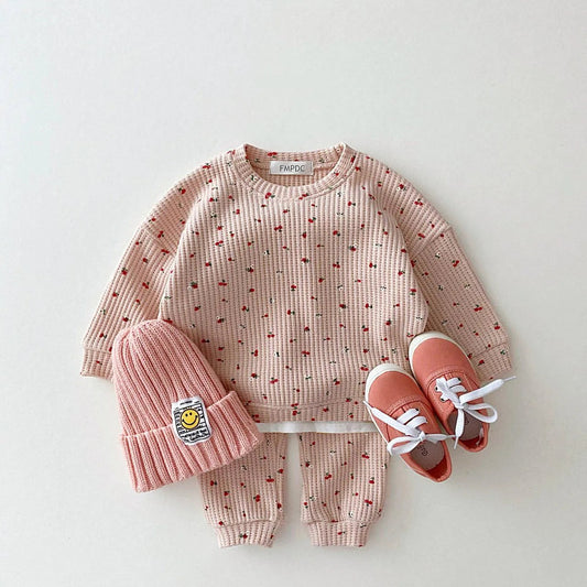 Waffle Cotton Sweatshirt & Pants