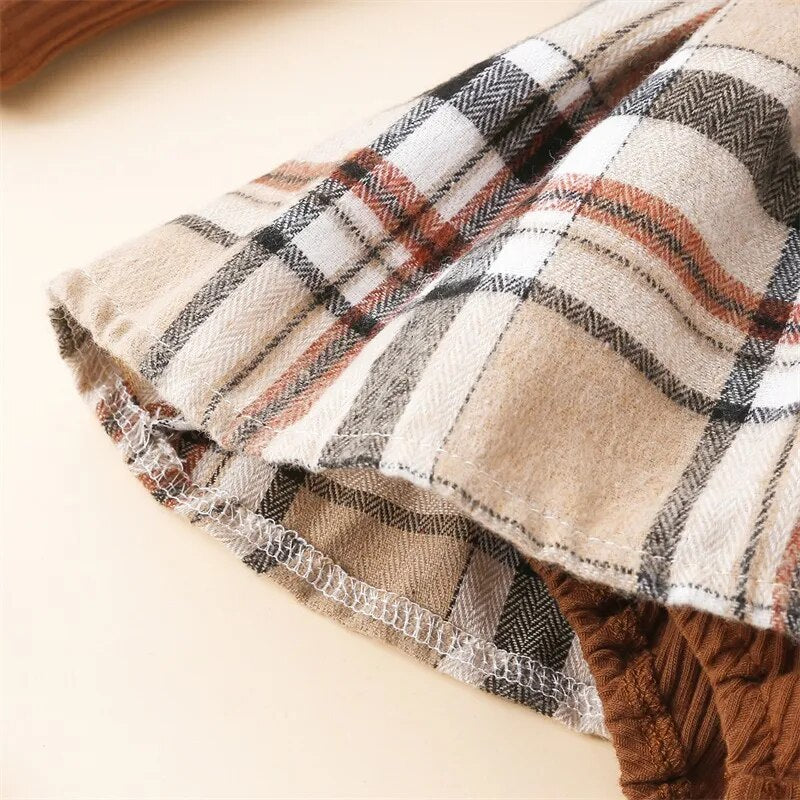 Plaid Rib Knit Dress