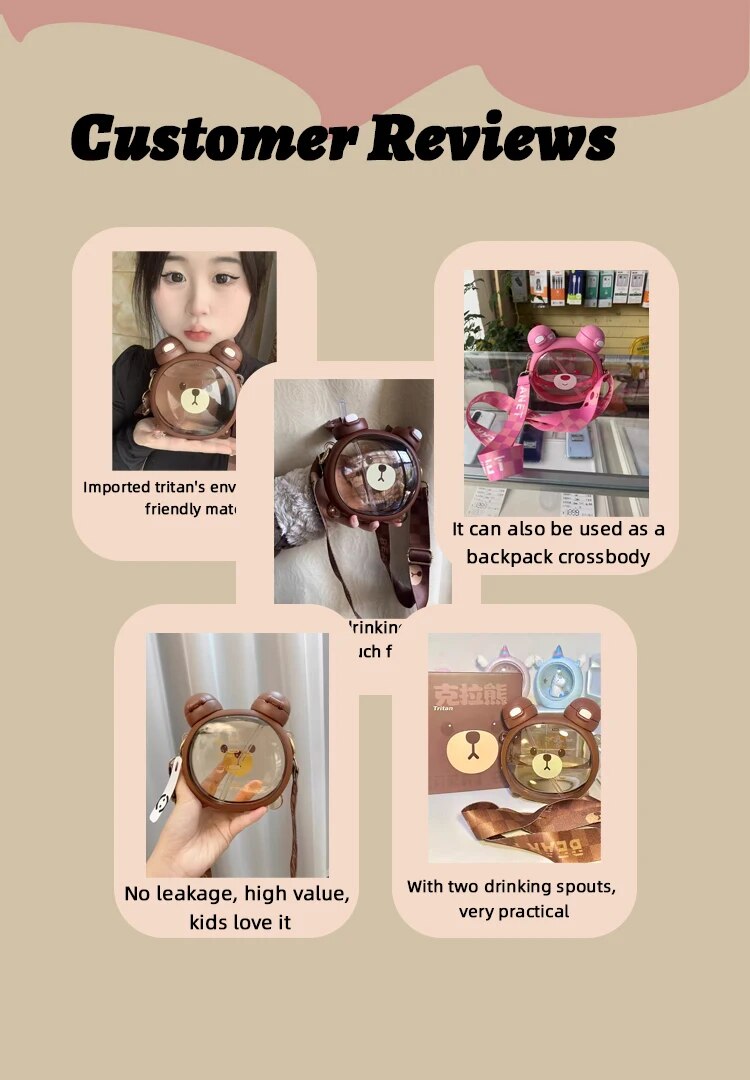 Cute Bear Water Bottle