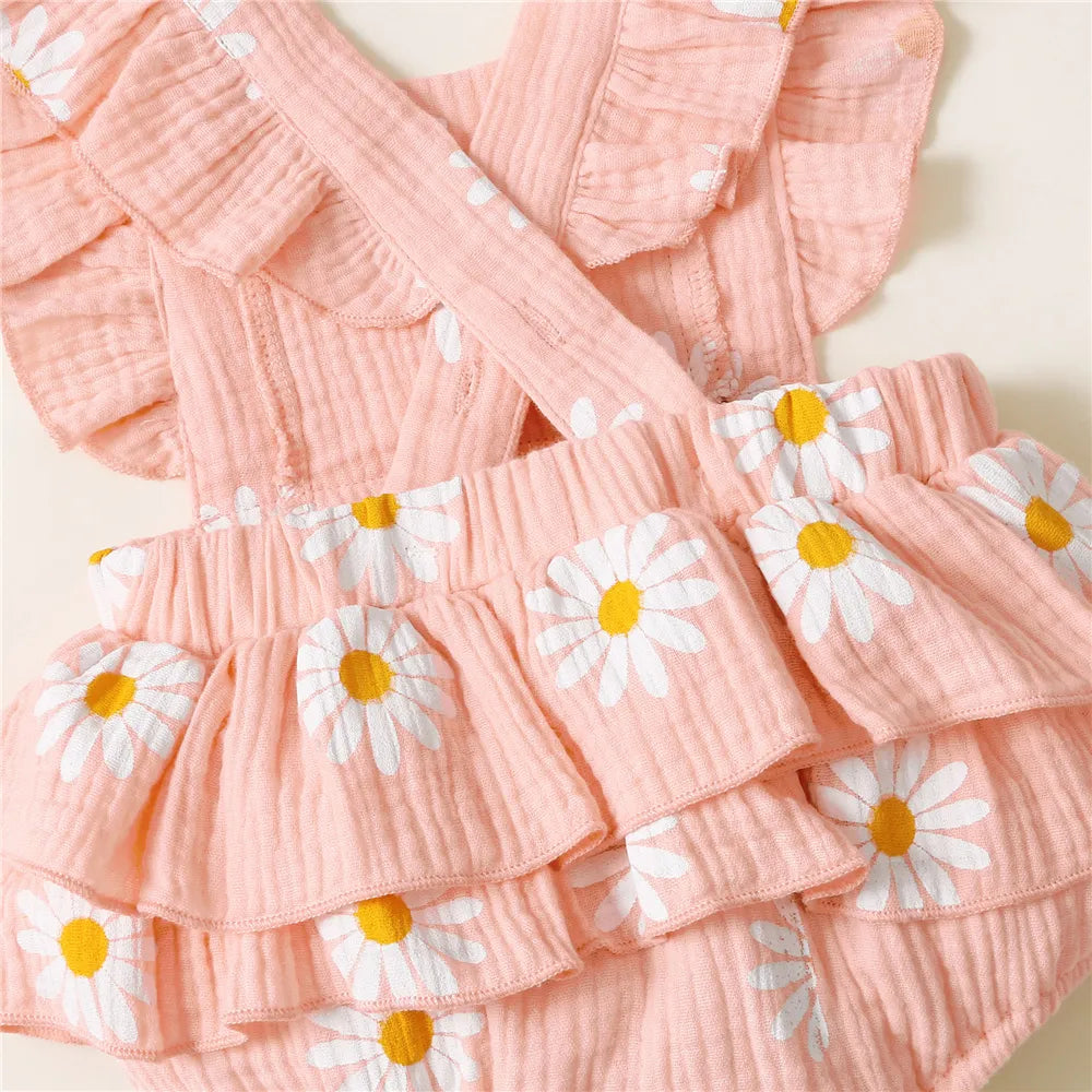 Ruffle Sleeveless Romper