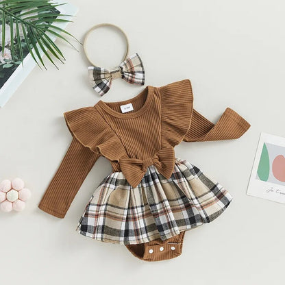 Plaid Rib Knit Dress