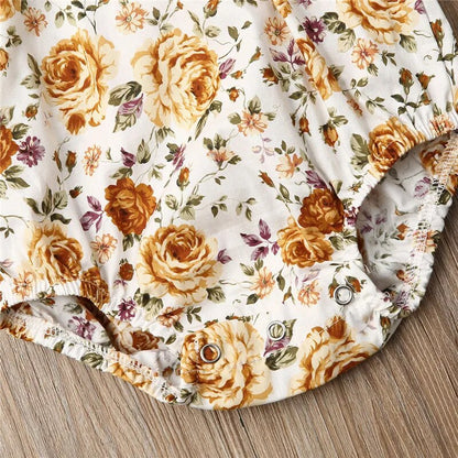 Long Sleeve Floral Romper